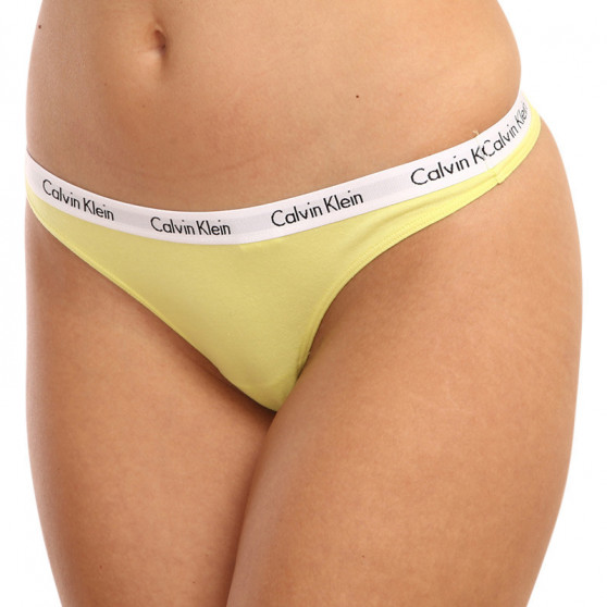 3PACK Moteriški stringai Calvin Klein oversized multicolour (QD3800E-13X)