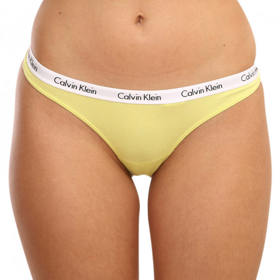 3PACK Moteriški stringai Calvin Klein oversized multicolour (QD3800E-13X)