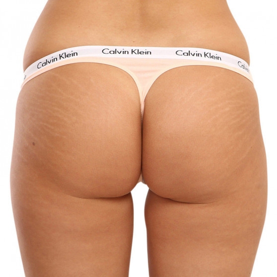 3PACK Moteriški stringai Calvin Klein oversized multicolour (QD3800E-13X)