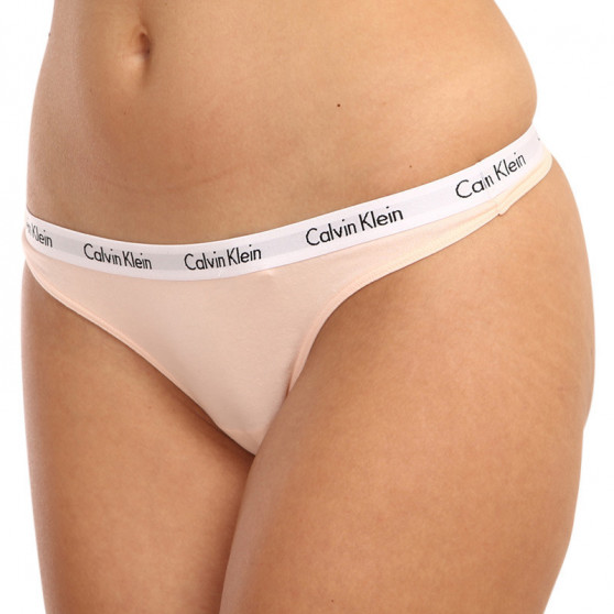 3PACK Moteriški stringai Calvin Klein oversized multicolour (QD3800E-13X)