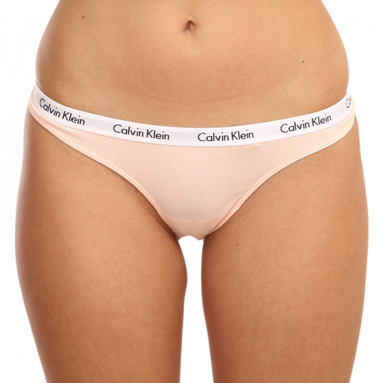 3PACK Moteriški stringai Calvin Klein oversized multicolour (QD3800E-13X)