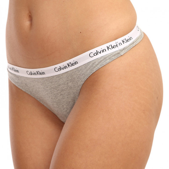 3PACK Moteriški stringai Calvin Klein oversized multicolour (QD3800E-13X)