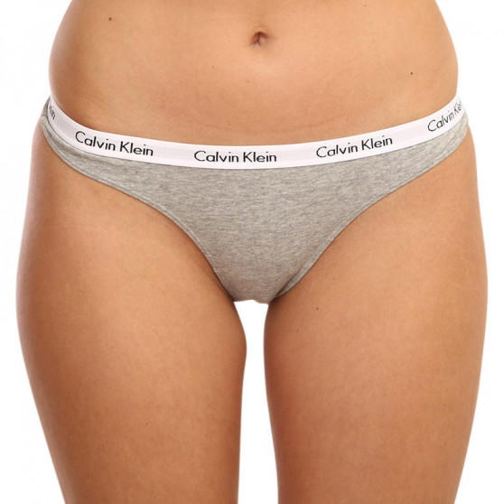 3PACK Moteriški stringai Calvin Klein oversized multicolour (QD3800E-13X)