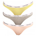 3PACK Moteriški stringai Calvin Klein oversized multicolour (QD3800E-13X)