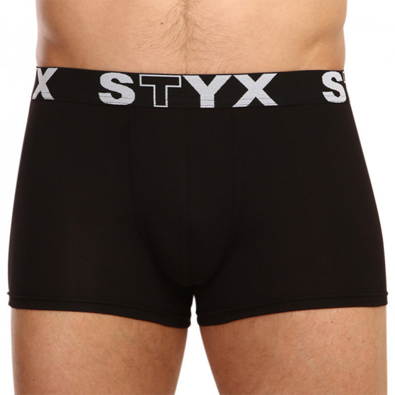 3PACK Vyriški boksininko šortai Styx sportiniai elastiniai juodi (G9606060)