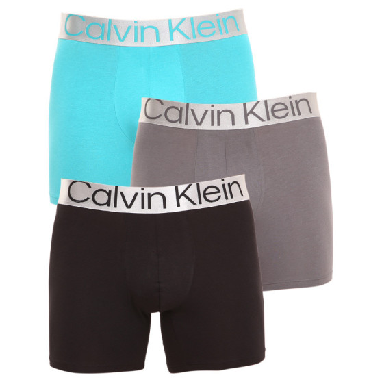 3PACK Vyriški boksininko šortai Calvin Klein daugiaspalviai (NB3131A-13C)