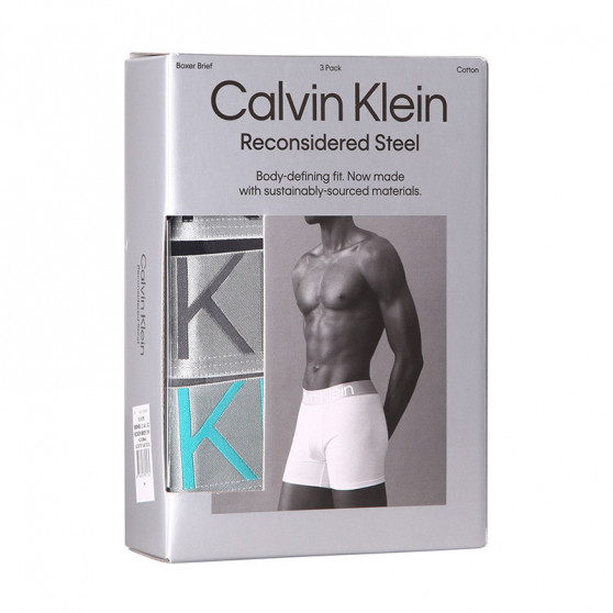 3PACK Vyriški boksininko šortai Calvin Klein daugiaspalviai (NB3131A-13C)