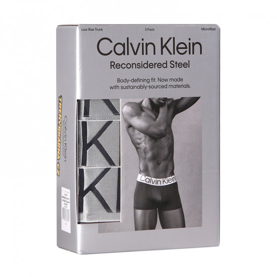 3PACK Vyriški boksininko šortai Calvin Klein juodi (NB3074A-7V1)