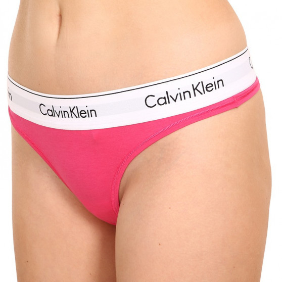 Moteriški stringai Calvin Klein rožinės spalvos (F3786E-VGY)