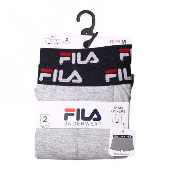 2PACK Vyriški boksininkų šortai Fila pilka (FU5142/2-400)