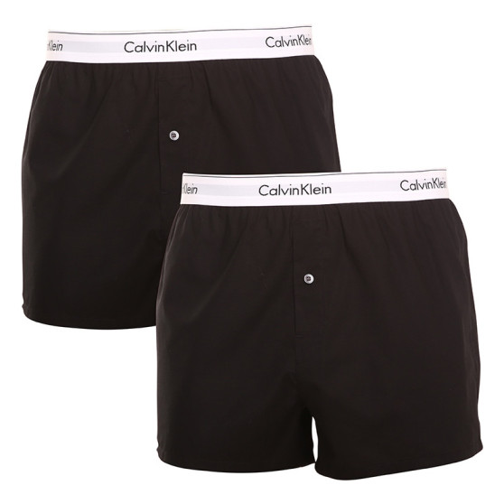 2PACK Vyriški šortai Calvin Klein juodi (NB1396A-001)