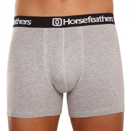 3PACK Vyriški boksininko šortai Horsefeathers Dynasty heather gray (AM067C)