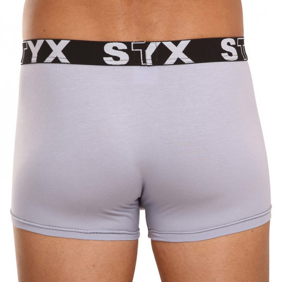 3PACK Vyriški boksininko šortai Styx sportas elastinga pilka (G10676767)