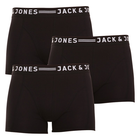 3PACK Vyriški boksininko šortai Jack and Jones juodi (12081832 - black/black)