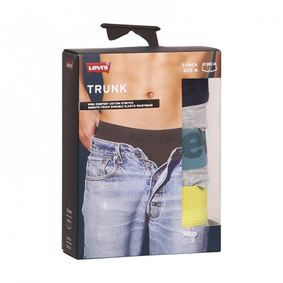 3PACK Vyriški boksininkų šortai Levis pilka (905042001 015)