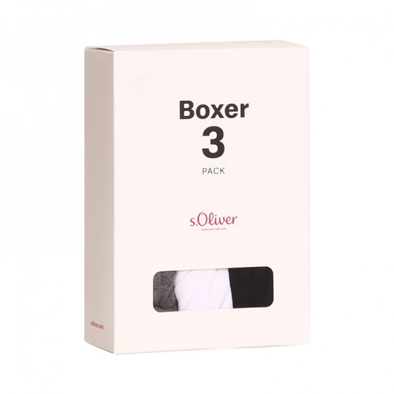 3PACK Vyriški boksininko šortai S.Oliver multicolour (JH-34B-23757453)