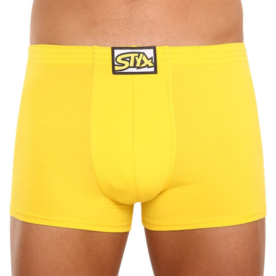 Vyriški boksininko šortai Styx classic rubber yellow (Q1068)