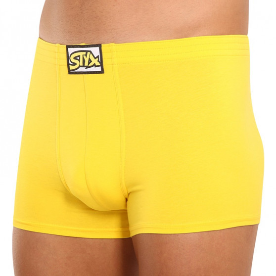 Vyriški boksininko šortai Styx classic rubber yellow (Q1068)