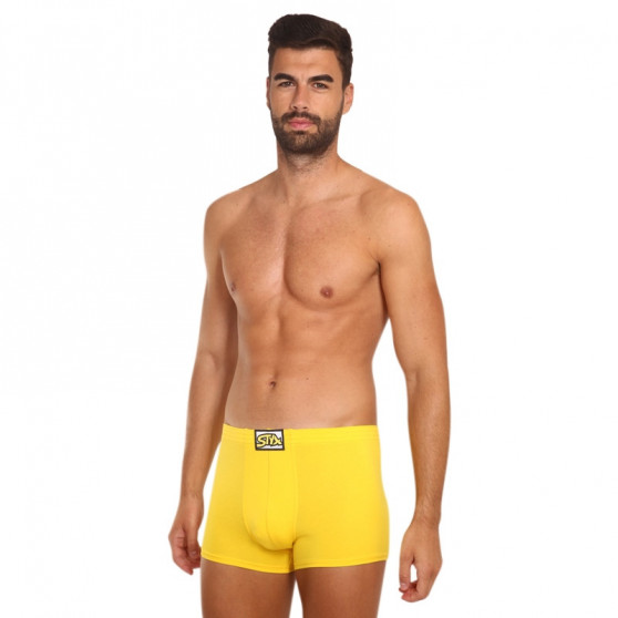 Vyriški boksininko šortai Styx classic rubber yellow (Q1068)