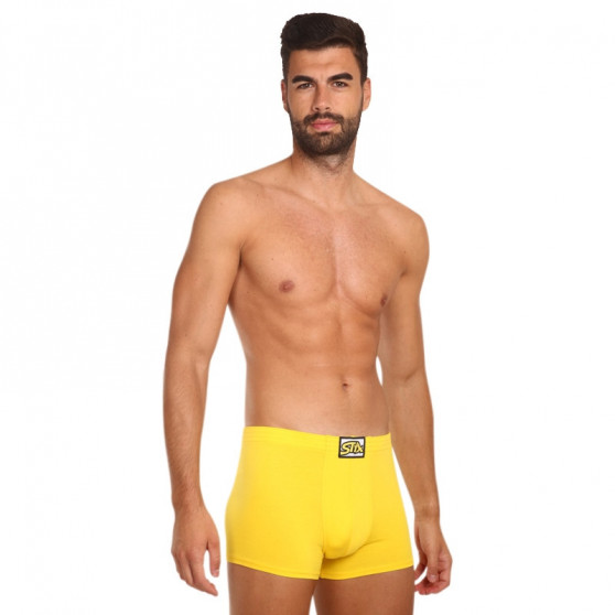 Vyriški boksininko šortai Styx classic rubber yellow (Q1068)