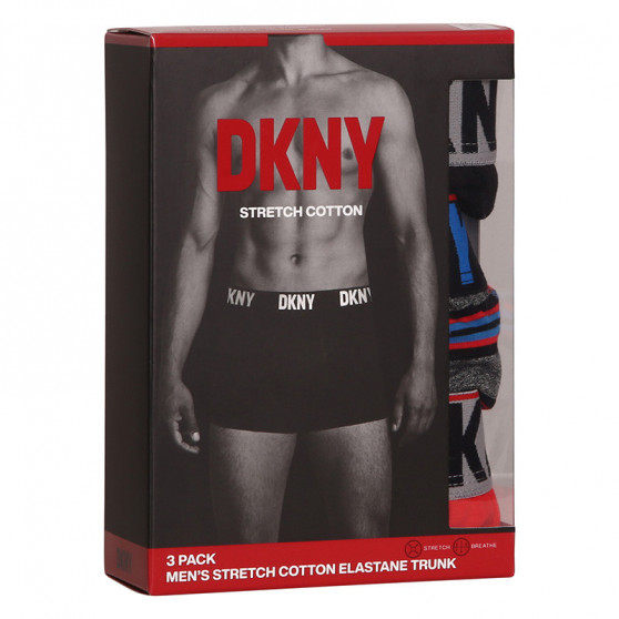 3PACK Vyriški boksininko šortai DKNY Elkins multicolour (U5_6659_DKY_3PKA)