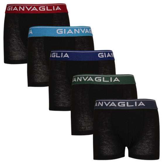 5PACK vaikiški boksininko šortai Gianvaglia black (026)