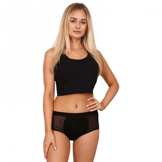 Bodylok Menstruacinės kelnaitės Bamboo Hi-Waist Black Medium Menstruacijos (BD22044)