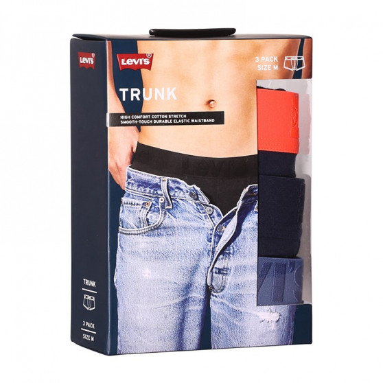 3PACK Vyriški boksininko šortai Levis juodi (905042001 017)