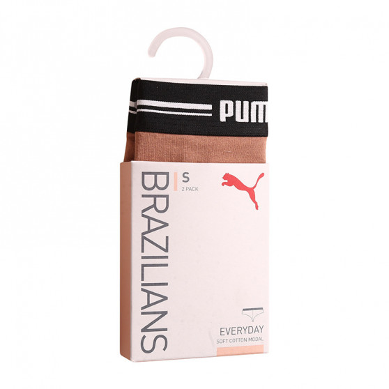 2PACK Moteriškos braziliškos kelnaitės Puma rudos spalvos (603043001 010)