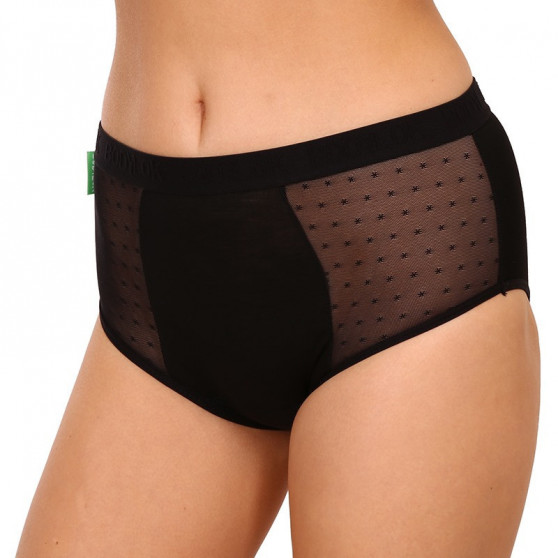 Bodylok Menstruacinės kelnaitės Bamboo Hi-Waist Black Sunkios menstruacijos (BD2204)