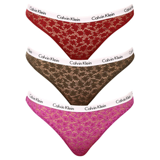 3PACK Moteriškos braziliškos kelnaitės Calvin Klein įvairiaspalvės (QD3925E-6VY)