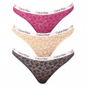 3PACK Moteriškos kelnaitės Calvin Klein oversized multicolour (QD3975E-6Q2)