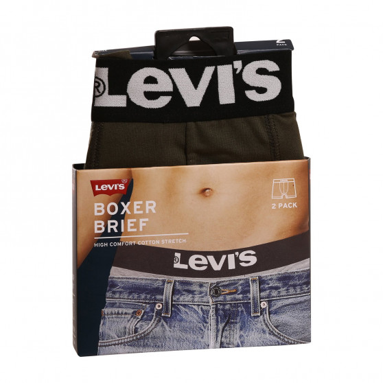 2PACK Vyriški boksininko šortai Levis green (905001001 011)