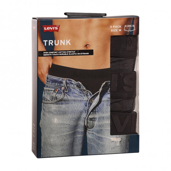 3PACK Vyriški boksininkų šortai Levis pilka (905042001 007)