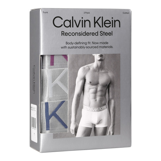 3PACK Vyriški boksininko šortai Calvin Klein daugiaspalviai (NB3130A-C7Y)