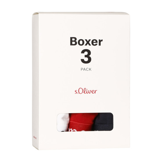 3PACK Vyriški boksininko šortai S.Oliver multicolour (JH-34B-51136323)