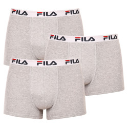 3PACK Vyriški boksininkų šortai Fila pilka (FU5016/3-400)