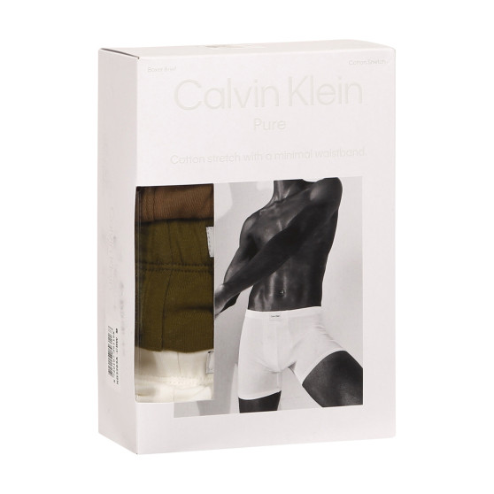 3PACK Vyriški boksininko šortai Calvin Klein daugiaspalviai (NB3263A-CBW)