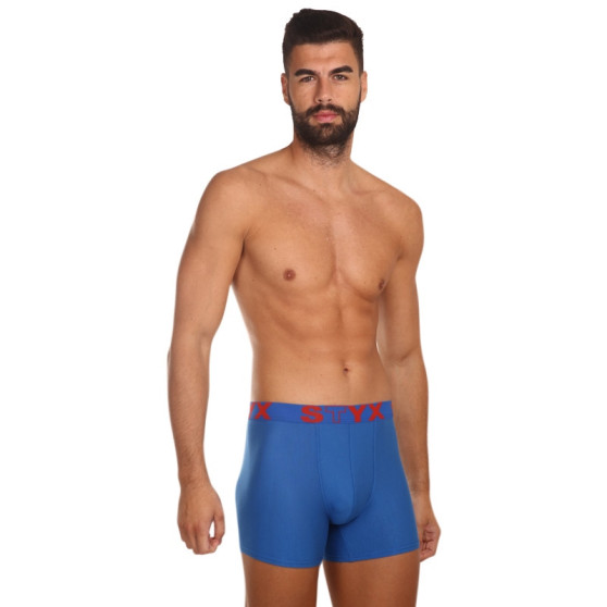 3PACK Vyriški boksininko šortai Styx ilgi sportiniai elastiniai įvairiaspalviai (3U96789)