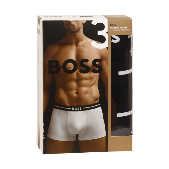 3PACK Vyriški boksininko šortai BOSS juodi (50473916 001)