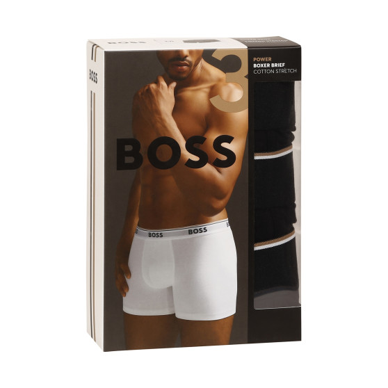 3PACK Vyriški boksininko šortai BOSS juodi (50475282 001)