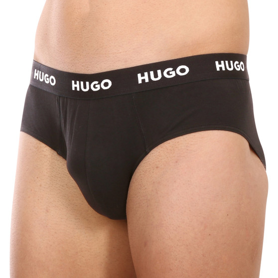 3PACK Vyriškos kelnaitės HUGO juodos (50469763 001)