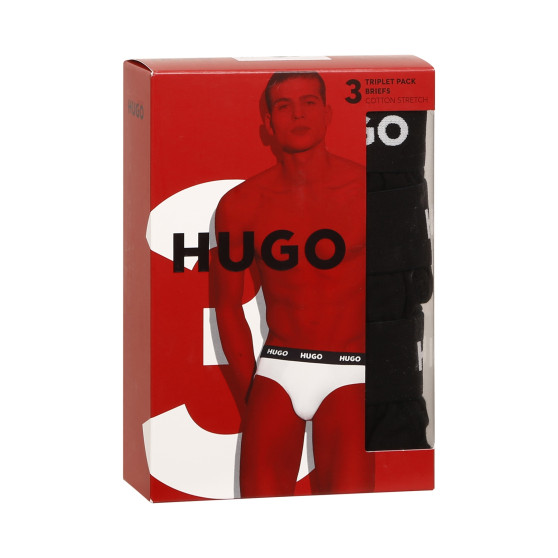 3PACK Vyriškos kelnaitės HUGO juodos (50469763 001)