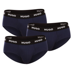 3PACK vyriškos kelnaitės HUGO tamsiai mėlynos (50469763 410)