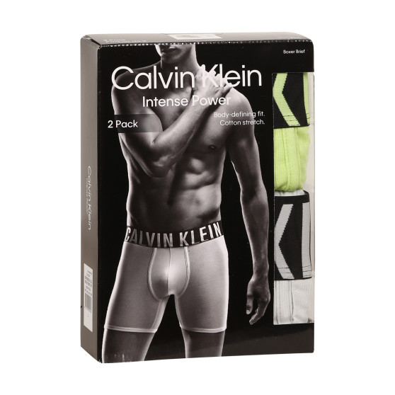 2PACK Vyriški boksininko šortai Calvin Klein daugiaspalviai (NB2603A-C2D)