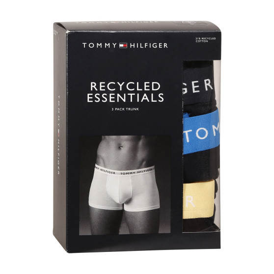 3PACK Vyriški boksininko šortai Tommy Hilfiger tamsiai mėlyni (UM0UM02324 0X0)