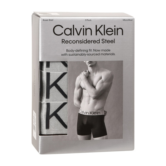 3PACK Vyriški boksininko šortai Calvin Klein juodi (NB3075A-7V1)