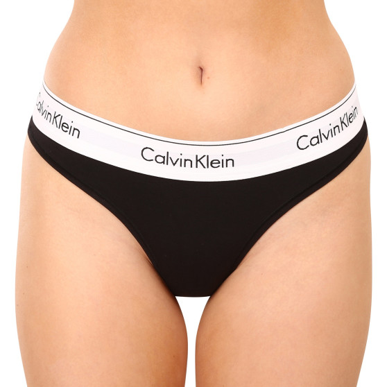 Moteriški stringai Calvin Klein black (F3786E-001)