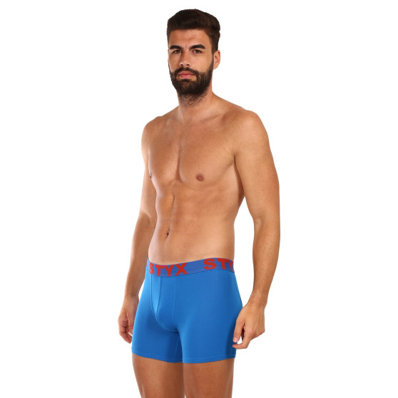 3PACK Vyriški boksininko šortai Styx ilgi sportiniai elastiniai įvairiaspalviai (3U96897)