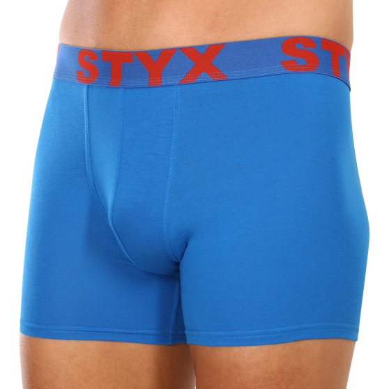 3PACK Vyriški boksininko šortai Styx ilgi sportiniai elastiniai įvairiaspalviai (3U96897)